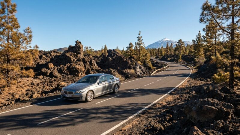 BMW 5-Series în Tenerife: TF-1, Teide și Masca