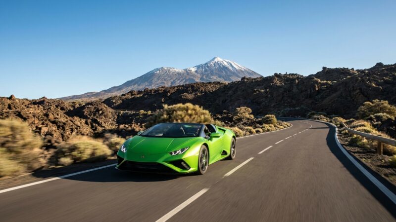 Huracan EVO Spyder în Tenerife: Teide și Masca