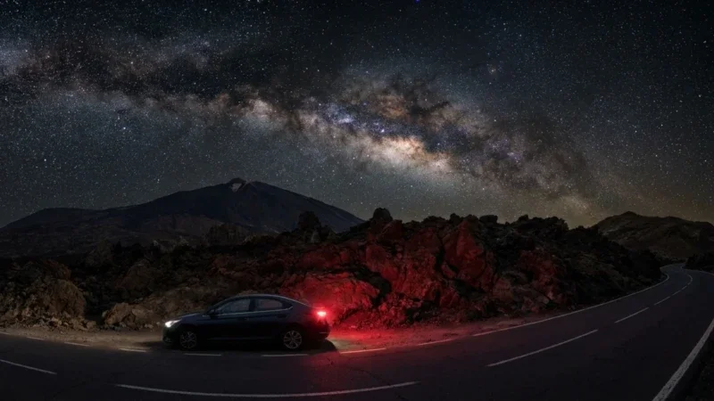 Stele în Tenerife: urcarea de noapte pe muntele Teide
